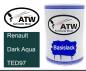 Preview: Renault, Dark Aqua, TED97: 500ml Lackdose, von ATW Autoteile West.